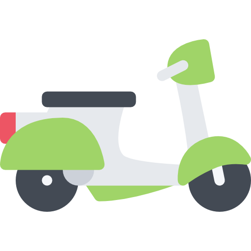 scooter Coloring Flat Icône