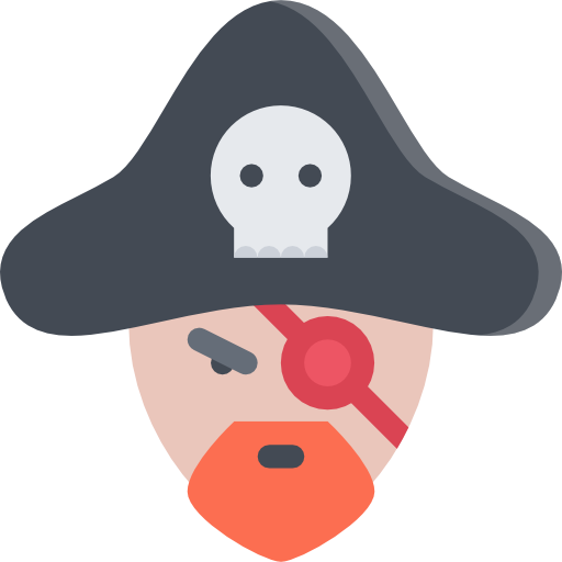 Pirate Coloring Flat icon