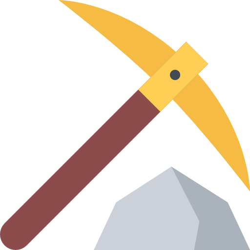 Pickaxe Coloring Flat icon