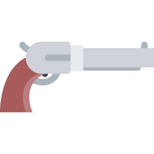Revolver Coloring Flat icon