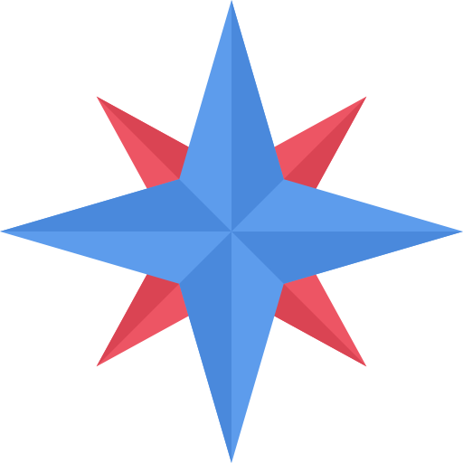 Wind rose Coloring Flat icon