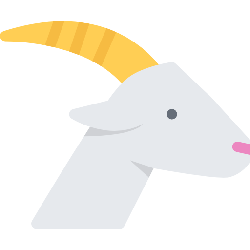 Goat Coloring Flat icon