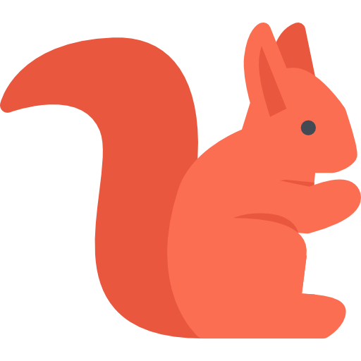 Squirrel Coloring Flat icon