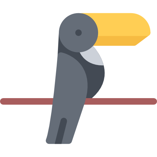 Toucan Coloring Flat icon