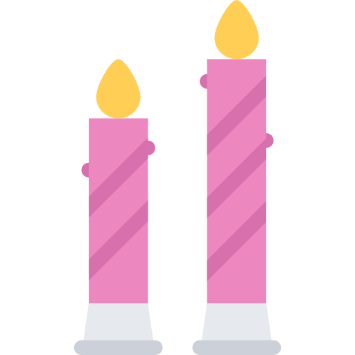 bougies Coloring Flat Icône