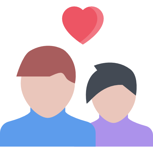 Couple Coloring Flat icon