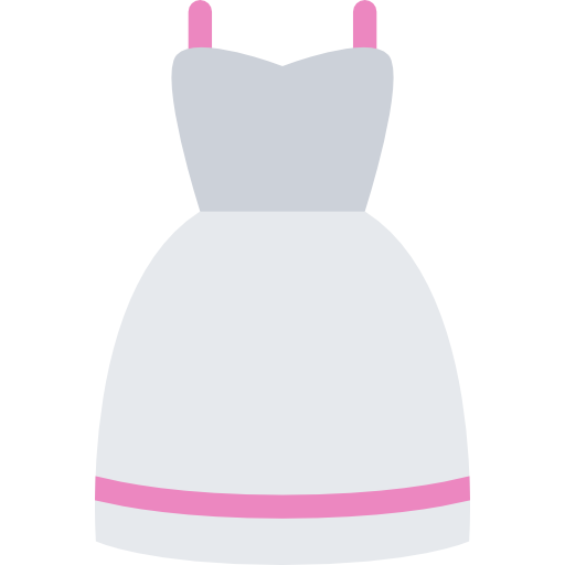 드레스 Coloring Flat icon