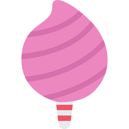 Cotton candy Coloring Flat icon