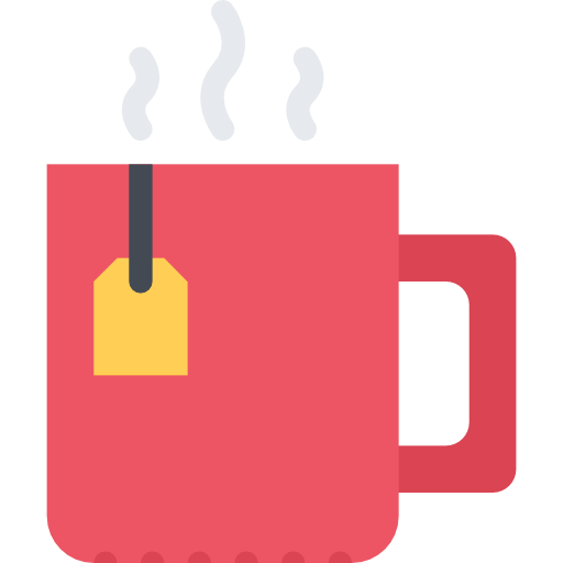 taza de té Coloring Flat icono