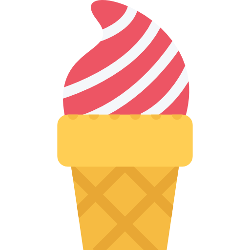 Ice cream Coloring Flat icon