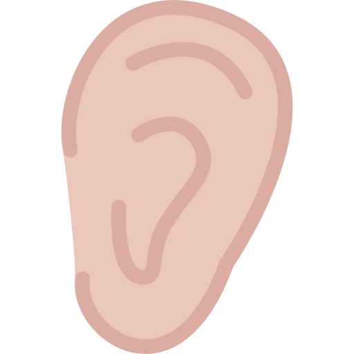 Ear Coloring Flat icon