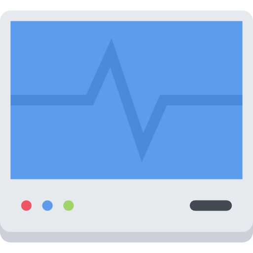 Cardiogram Coloring Flat icon