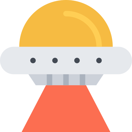 Ufo Coloring Flat icon
