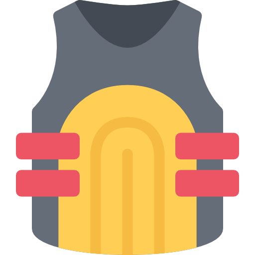 kogelvrij vest Coloring Flat icoon