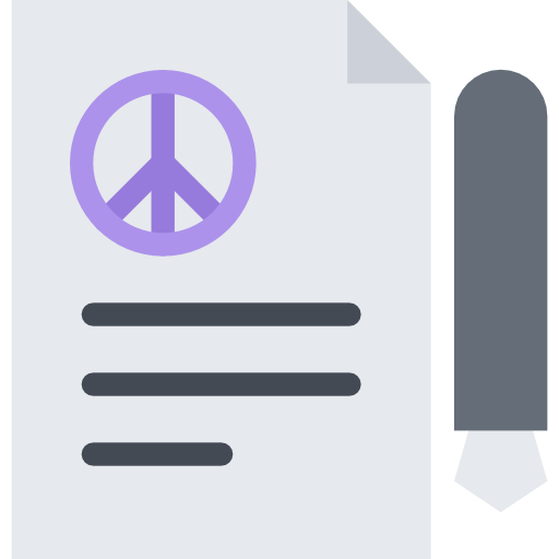 trattato di pace Coloring Flat icona