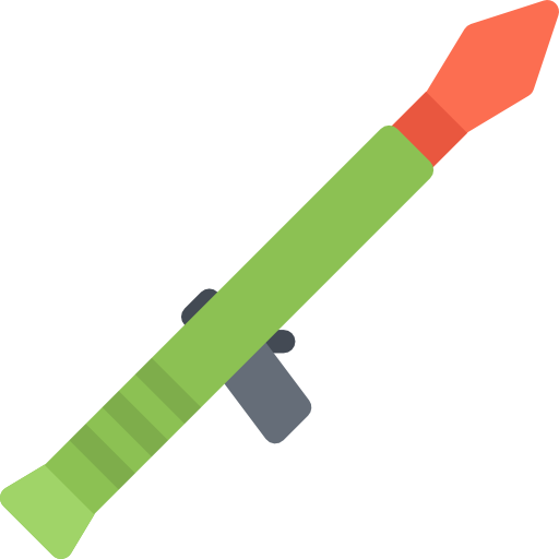 bazooka Coloring Flat icoon