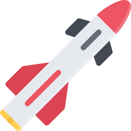 ロケット Coloring Flat icon