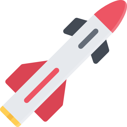 cohete Coloring Flat icono
