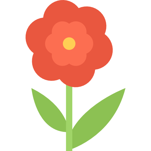 flor Coloring Flat icono