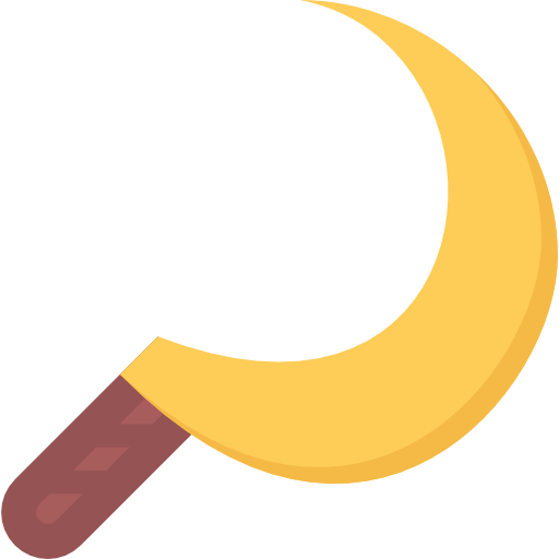 Sickle Coloring Flat icon