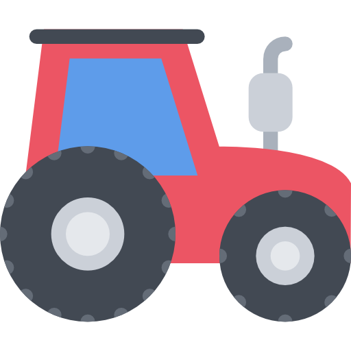 traktor Coloring Flat icon