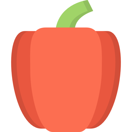 Bell pepper Coloring Flat icon