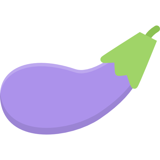 aubergine Coloring Flat Icône