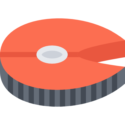 ryba Coloring Flat ikona