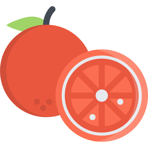 naranja Coloring Flat icono