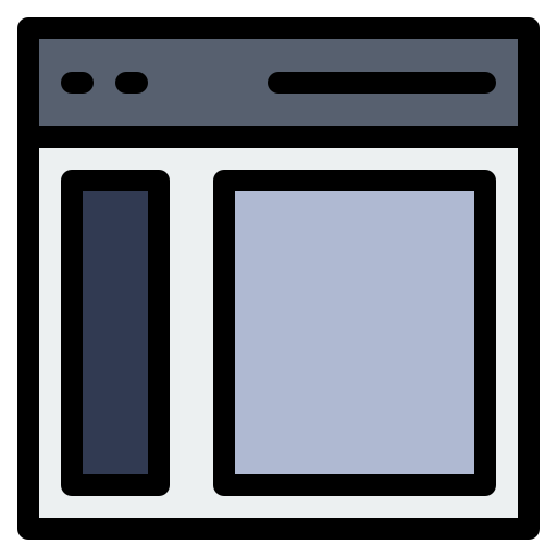 Sidebar Flatart Icons Lineal Color icon