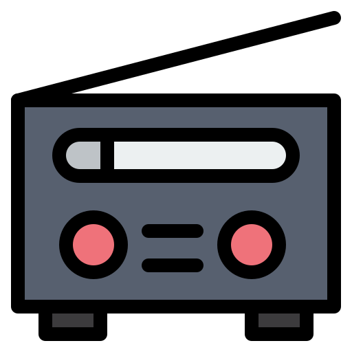 Radio Flatart Icons Lineal Color icon