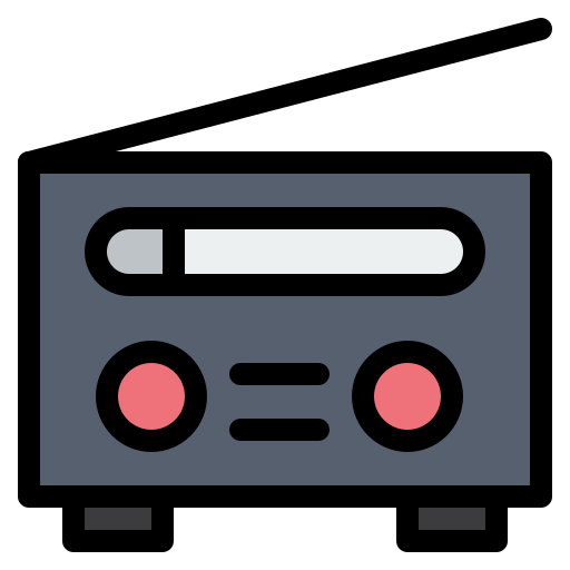 radio Flatart Icons Lineal Color icona