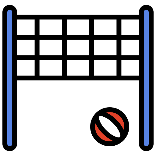 バレーボール Generic Outline Color icon