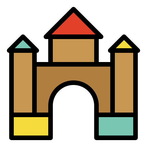Castle Generic Outline Color icon