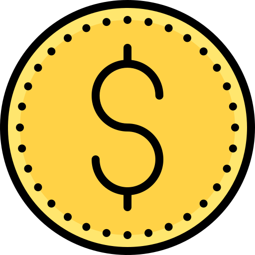 dollaro Generic Outline Color icona