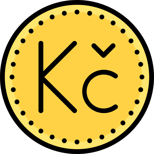 Czech koruna Generic Outline Color icon