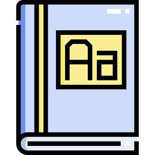 辞書 Detailed Straight Lineal color icon