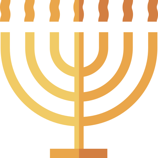 menorah Basic Straight Flat icono