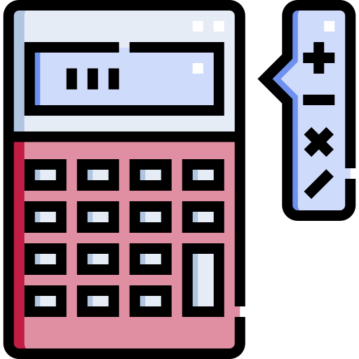 kalkulator Detailed Straight Lineal color ikona