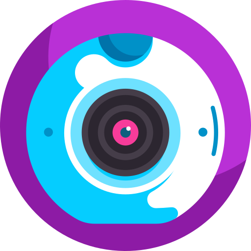 Web cam Detailed Flat Circular Flat icon
