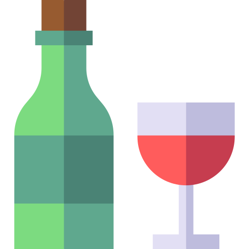 wijn Basic Straight Flat icoon