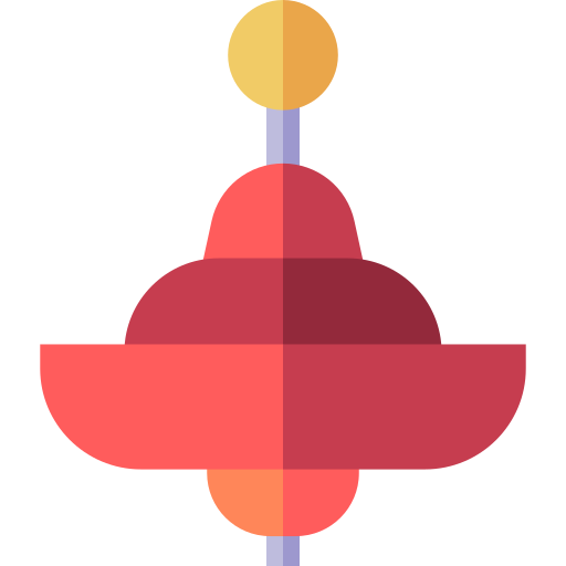 Spinning top Basic Straight Flat icon