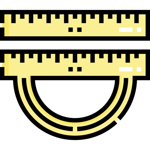 Ruler Detailed Straight Lineal color icon