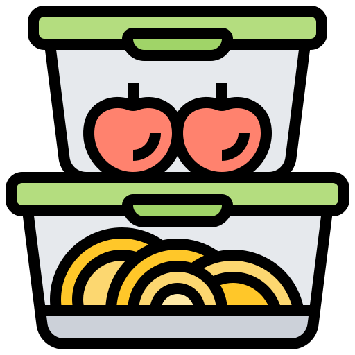 Food container Meticulous Lineal Color icon