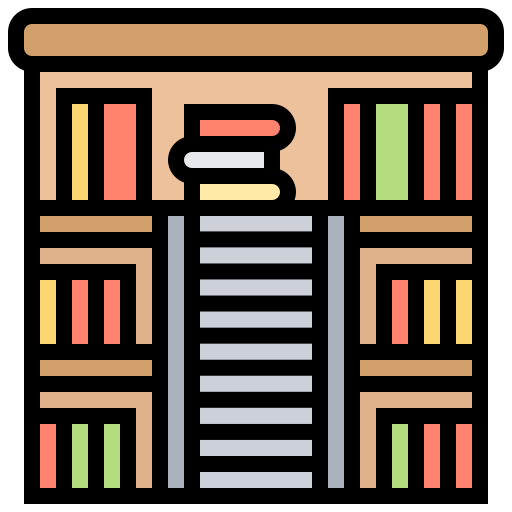 bibliothek Meticulous Lineal Color icon