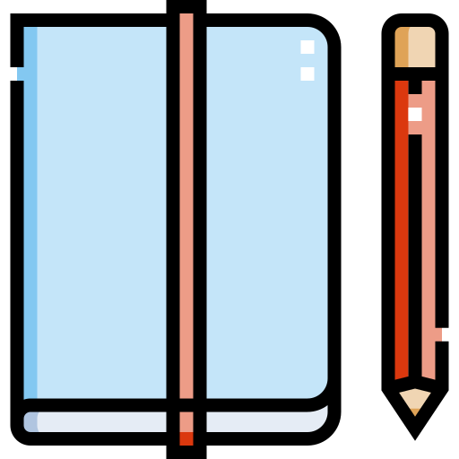 Дневник Detailed Straight Lineal color иконка