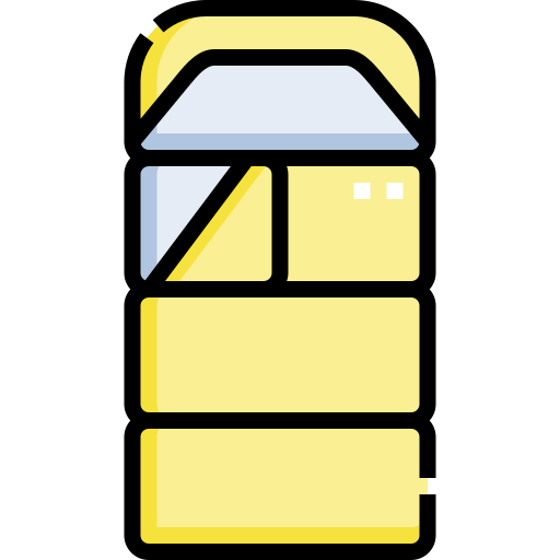 침낭 Detailed Straight Lineal color icon