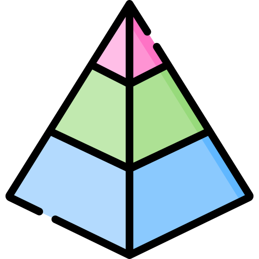 ピラミッドチャート Special Lineal color icon