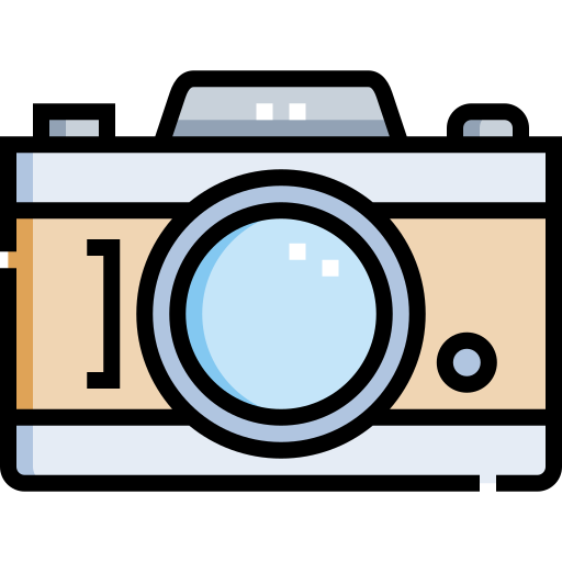 カメラ Detailed Straight Lineal color icon