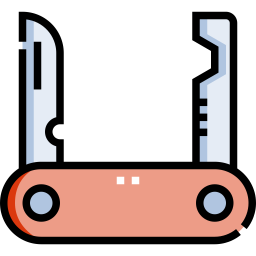 cuchillo suizo Detailed Straight Lineal color icono